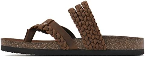 WHITE MOUNTAIN Women's Hangout Footbed Sandal, Brown/Leather, 8 M | Image 3