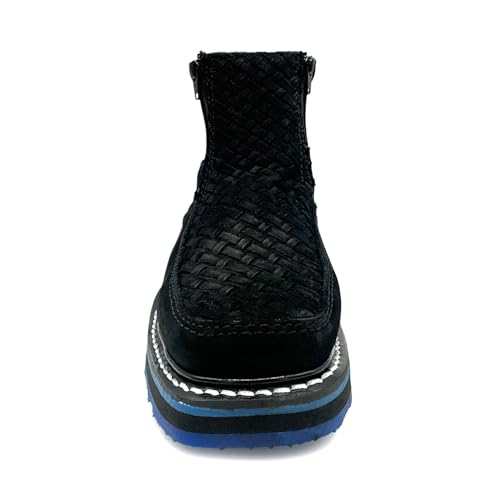 Men's Square Toe Leather Double Zipper Cowboy Petatillo Boot2