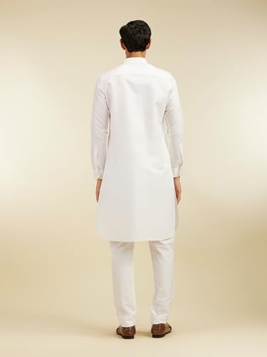 Image of DIWAS BY MANYAVAR Men's Art Silk Solid Pathani Kurta (1pc)