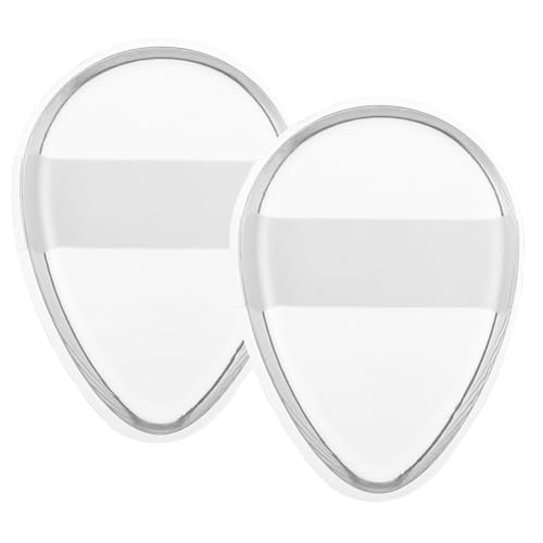 2Pcs Silicone Makeup Sponge Applicator Foundation Silicone Sponge for Makeup Reusable Make Up Applicator for Women Girls Concealer, Non-Absorbent, Clear