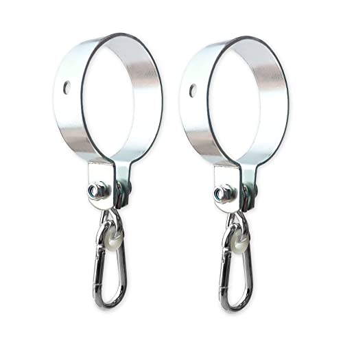 OTITU Lot de 2 crochets de balançoire avec mousqueton - Pince de balançoire en métal - Diamètre : 100 mm - Pour balançoires suspendues, aire de jeux pour...