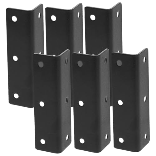 CIYODO 6pcs Corner Code Holder Corner Brace Corner Brackets L Shaped Brackets L Brackets Heavy Duty Flat Heavy Duty l Brackets L Bracket for Cabinet Angle Bracket Black Stainless Steel