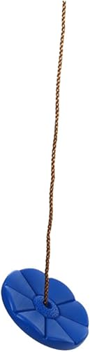 Miniatura 7 de Toyvian Outdoor Octagonal Plastic Disc Swing Seat with Braided Nylon Rope and Metal Ring Tree Swing for Backyard Fun Weight Limit Blue