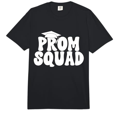 Prom Squad Tshirt 2023 Funny Prom Graduation Class of 2024 Comfort Colors Adult Heavyweight T-Shirt