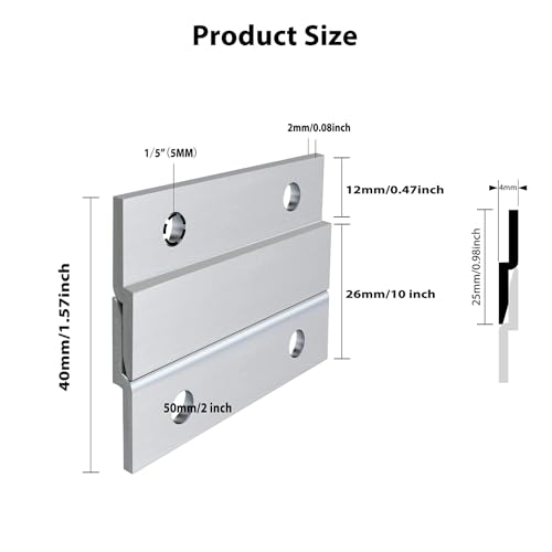 Image of French Cleat Picture Hanger, Aluminum Z Hanger Interlocking Wall Mounting Bracket Hardware Kit (2inch-30Pairs, No Screws Included)