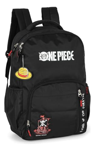 Mochila Juvenil One Piece Náilon com Chaveiro