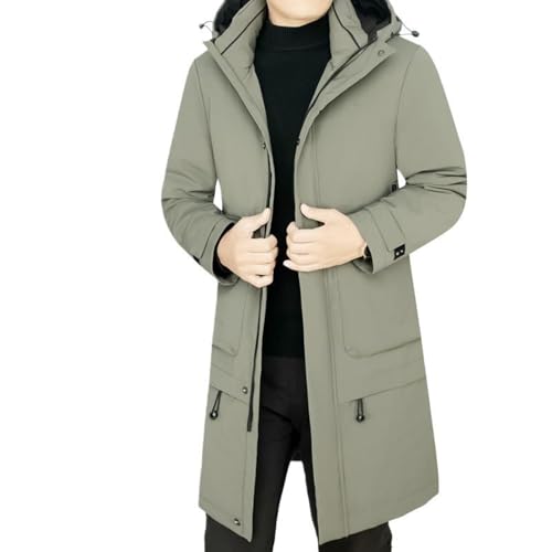 Chaqueta de invierno de hombre con capucha gruesa y ajuste cómodo y delgado