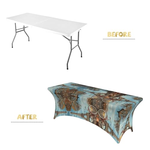 Nappe de table extensible tour Eiffel 1,8m pour banquet et mariage - 5