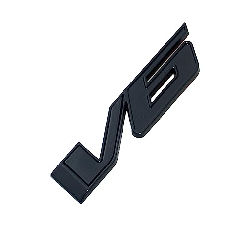 Image of 1pcs V6 Emblem 3D Badge Truck Nameplate Sticker Decal Letter Logo Replacement for 17-21 V6 (Gloss Black)