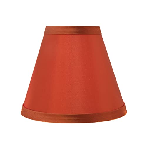 Image of Aspen Creative 32111-5A, Hardback Empire Clip-On Chandelier Lamp Shade, Redwood, 3 inch Top x 6 inch Bottom x 5 inch Slant Height, Set of 5