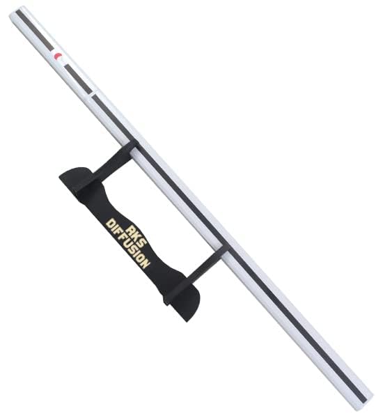 RKS Diffusion Katana Sasuke Pack 2 Katanas Lame en Bois Epee Kusanagi Sabre Blanc et Noir + Support en Bois