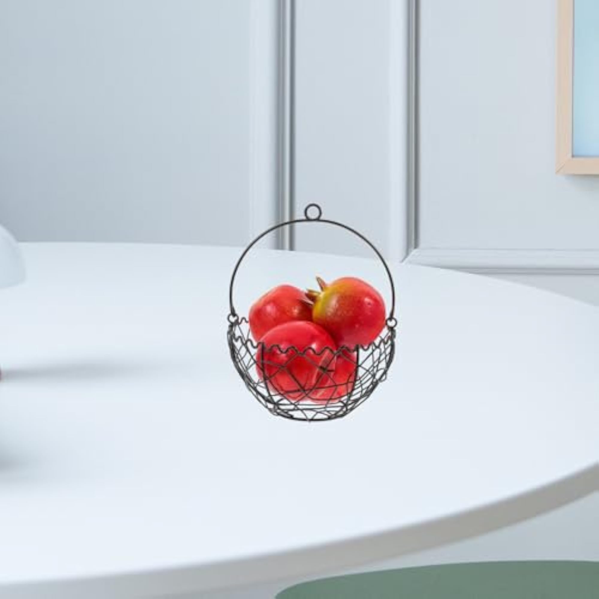 Iron Wire Kitchen Storage Basket with Handle
