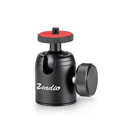 Image of Zeadio Metal Tripod Mini Ball Head, with 1 /4'' 3 /8 inch Screw Ball Head Tripod Mount for Cameras, DSLR, Monopod, Slider, Tripod, Camcorder etc