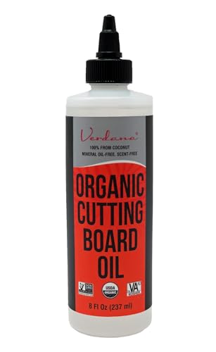 Comparison: Best Oil For Bamboo Cutting Boards 7 Verdana Food Grade Cutting Board Oil for Wood – 8 Fl Oz - Organic, Kosher, Non-GMO – Coconut Derived, No Mineral Oil – Conditioner & Polish for Butcher Block, Bamboo, Utensils, Wood Furniture
