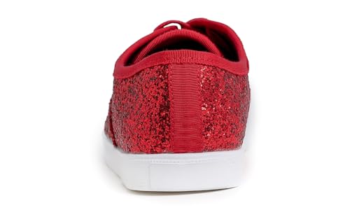 Image of FEVERSOLE Women's Fashion Dress Sneakers Party Bling Casual Flats Embellished Shoes