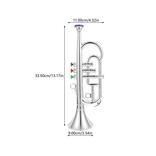 Toddmomy Simulatie Muzikale Windinstrumenten Model Trompet Hoorn Speelgoed Trumpet Horn Muziekinstrument Speelgoed… - Image 7