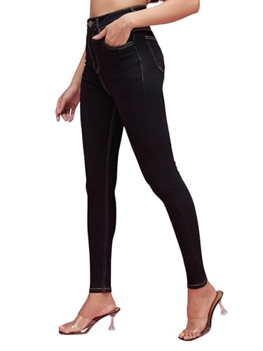 Image of Miss Chase Women's Skinny High Rise Cropped Stretchable Denim Jeans