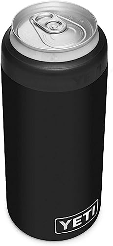 YETI Rambler Colster Slim, Stainless Steel Can Insulator, Black, 250 ml, 250ml