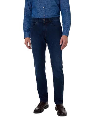 Pierre Cardin Jean Lyon Tapered Strech Denim pour homme, Bleu foncé usé 8098 6812, 42W / 34L