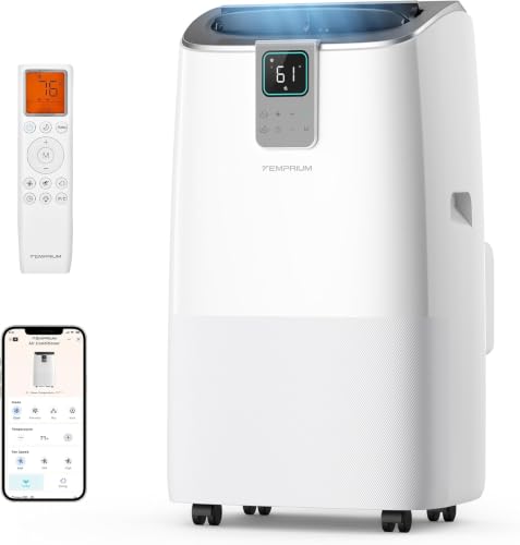 Image of 12,000 BTU Portable Air Conditioner for Rooms Up to 600 Sq.Ft, 41dB Ultra Quiet Portable AC Unit with App & Voice Control, 4-in-1 Cooling, Fan & Dehumidifier, Self-Evaporating System