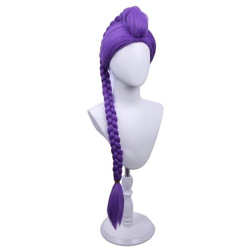 Purple Braid Wigs Women Long Purple Wig Daily Party Halloween Synthetic Wigs