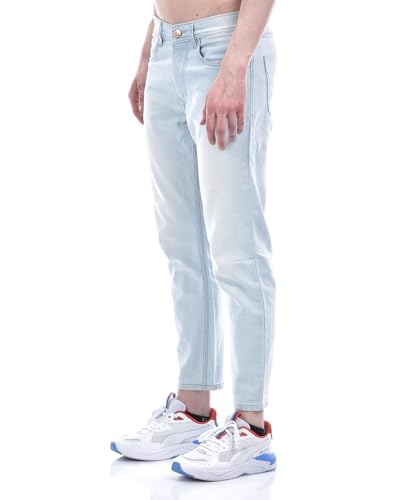 Image of Numero Uno Men's Light Blue Tapered Sustainable Jeans