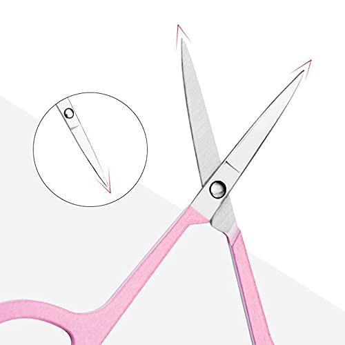 Forbici artigianali 1PC Forbici for sopracciglia in acciaio inossidabile Ciglia Naso Rimuovi punta tonda Trimmer for testa Cura personale Trucco Strumenti di bellezza Forbici