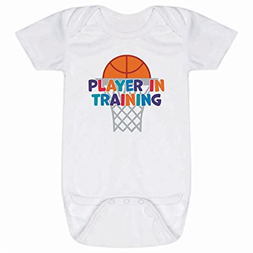 Image of ChalkTalkSPORTS Basketball Baby & Infant One Piece | Basketball Theme Bodysuits