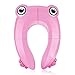 Pejoye Adaptador WC Niños, Adaptador para Inodoro para Niños, WC Portatil Niños, Plegable Reductor WC para Viaje para Niños y Niñas, con 1 Bolsa de Transporte, Rana Rosa