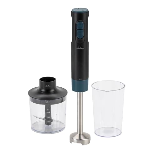 JATA JEBT1795 - Batidora de Mano Profesional 800 W | Cuchillas y Pie de Acero Inoxidable | Velocidad regulable y función TURBO | Incluye picadora y vaso medidor 600 ml | Fácil limpieza