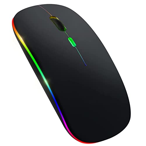 LED-Wireless-Bluetooth-Mouse-for-Laptop-Bluetooth-51-Mouse-Rechargeable-24G-Silent-Mouse-Portable-with-USBComputer-Mice-Slim-Optical-Mouse-with-3-Adjustable-DPI-for-PCLaptopNotebookComputer