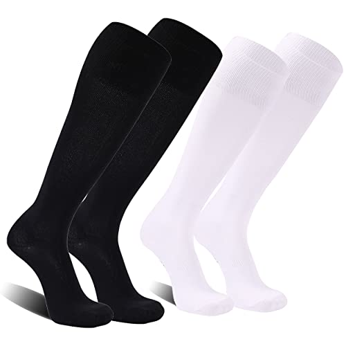 Image of FOOTPLUS Baseball Softball Socks,Unisex Over Knee High Solid Sports Rugby Summer Soccer Camps Socks