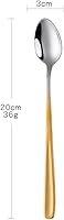 Vista 5 de YDware - Juego de cucharas de té helado de mango largo, cucharas doradas de cambio gradual de 7.87 pulgadas, cucharas de cóctel de acero inoxidable