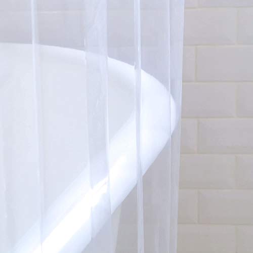 Kent & West - Usa Made Peva Shower Curtain Liner | Pvc Free | Clear & Durable | Metal Grommets | 9 Gauge | Bottom Magnets | 72" W X 84" H (Extra Long) #TOP1