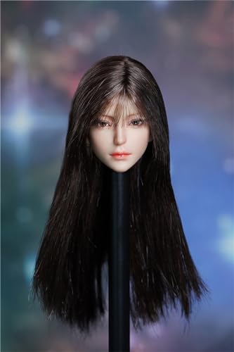 1/6 Beauty Asain Girl Head Sculpt Tallado Modelo SDH030 Fit 12 '' TBLeague PH Figura de acción de piel pálida (SDH030C)