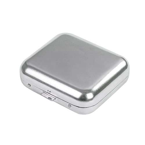 Zegnuem Aschenbecher 1 Stück Mini Edelstahl Reiseascheschale Mobiler Taschenaschenbecher Geruchsdicht Aschenbecher Für Unterwegs Silber Für Outdoor Reisen Camping Garten Auto Bar Verwendung