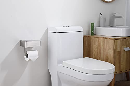 Day Moon Designs Toilet Paper Holder With Shelf, Flushable Wipes Dispenser & Storage Fits Any Bathroom, Keep Your Wet Wipes Hidden, Stainless Steel Wall Mount Bathroom Organizer, Brushed Nickel, Small #TOP3