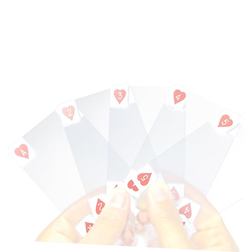 CLISPEED Transparente wasserdichte Spielkarten Aus Kunststoff Klare Pokerkarten Aus PVC Wetterfeste Plastikkarten Für Spiele