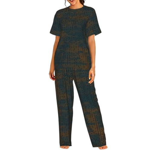 Pyjama à manches courtes femme contre la chaleur nocturne vêtement de nuit