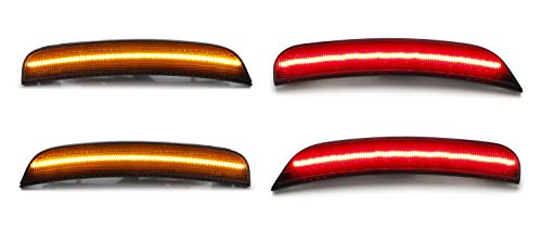 iJDMTOY Smoked Lens Amber/Red Full LED Side Marker Light Kit Compatible With 2015-up Chrysler 300, Powered by Total 180-SMD LED, Replace OEM Sidemarker Lamps - Thumbnail 3