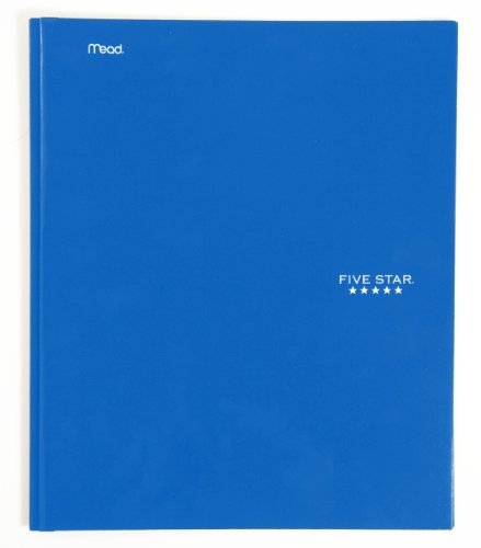Five Star 2-Pocket Folders with Prong Fasteners, Folders with Pockets, Blue (72365)