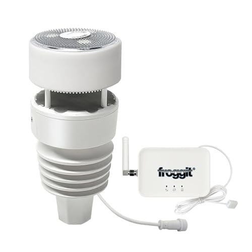 froggit DP3000 - Stazione meteo 7 in 1 Ultra WiFi/Lan Gateway (hub WiFi abilitato IoT con archiviazione dati su schede micro SD)