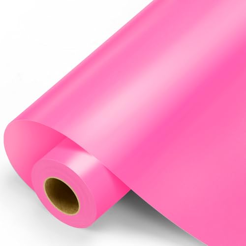 Hot Pink Permanent Vinyl - Adhesive Vinyl Roll for All Cutting Machine, Permanent Outdoor 12" x11FT for Decor Sticker, Car Decal, Scrapbooking, Signs, Glossy & Waterproof by Sooez - Used condition - US$10.70
