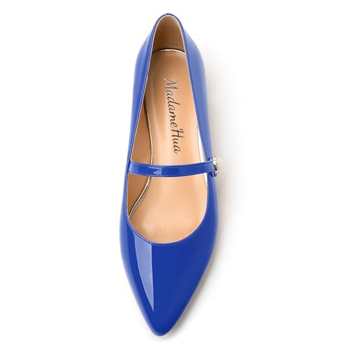 Mary Jane Shoes for Women, Ballet Flats Shoes for Women, Comfortable Women's Pointed Toe Backstrap Dressy Work Flats Shoes3