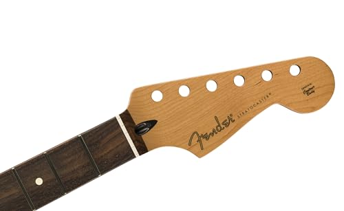Fender Stratocaster Guitar Neck, Satin Roasted Maple, 22 Jumbo Frets, Flat Oval Shape Electric Guitar Neck, Rosewood Fingerboard