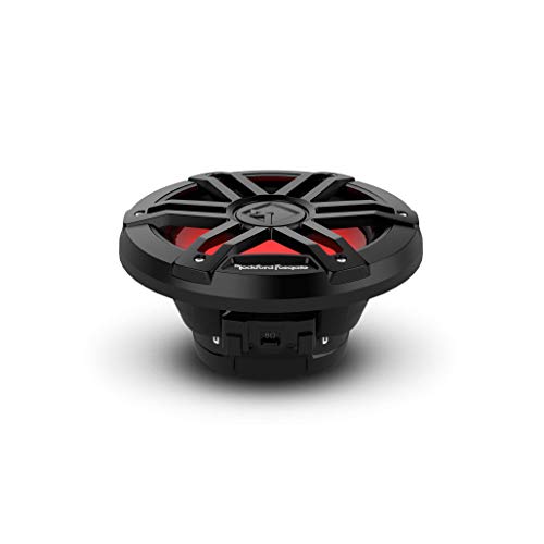 Image of Rockford Fosgate M1D4-8B Color Optix 8 inch DVC 4-Ohm Multicolor LED Lighted Marine Subwoofer - Black