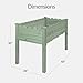 Best Choice Products Raised Garden Bed, Scalloped Design, Elevated Wood Planter Box Stand for Backyard, Patio, Balcony with Bed Liner, 48 x 24 x 30 Inches, 200 Pound Capacity - Sage