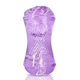 BDSMAGE Manueller Masturbator Sex Spielzeug, Oralsex Masturbator Taschenmuschi, Pocket Pussy Penistrainer erotisches Sexspielzeug Mastrubrator für Männer (Lila)