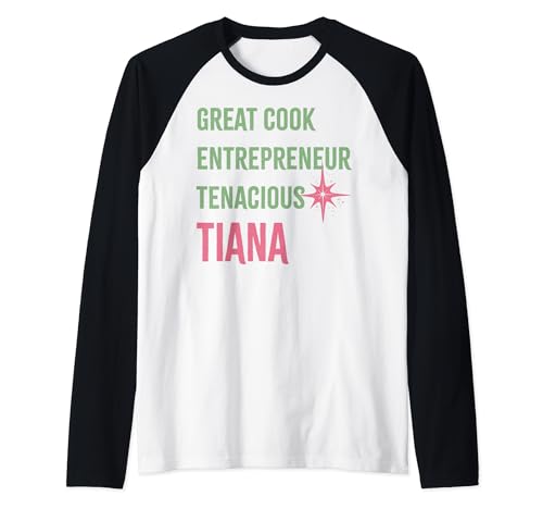Tiana Disney Princess t-shirt raglan respirant et confortable