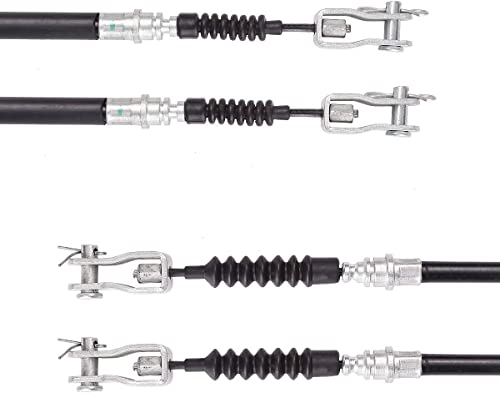 10L0L Golf Cart Brake Cable Set Stainless Steel Core Passenger and Driver Side for Club Car DS 1981-1999 G&E Golf Cart OEM# 1011125 1011403 1016761-01(42 Inch - Image 2